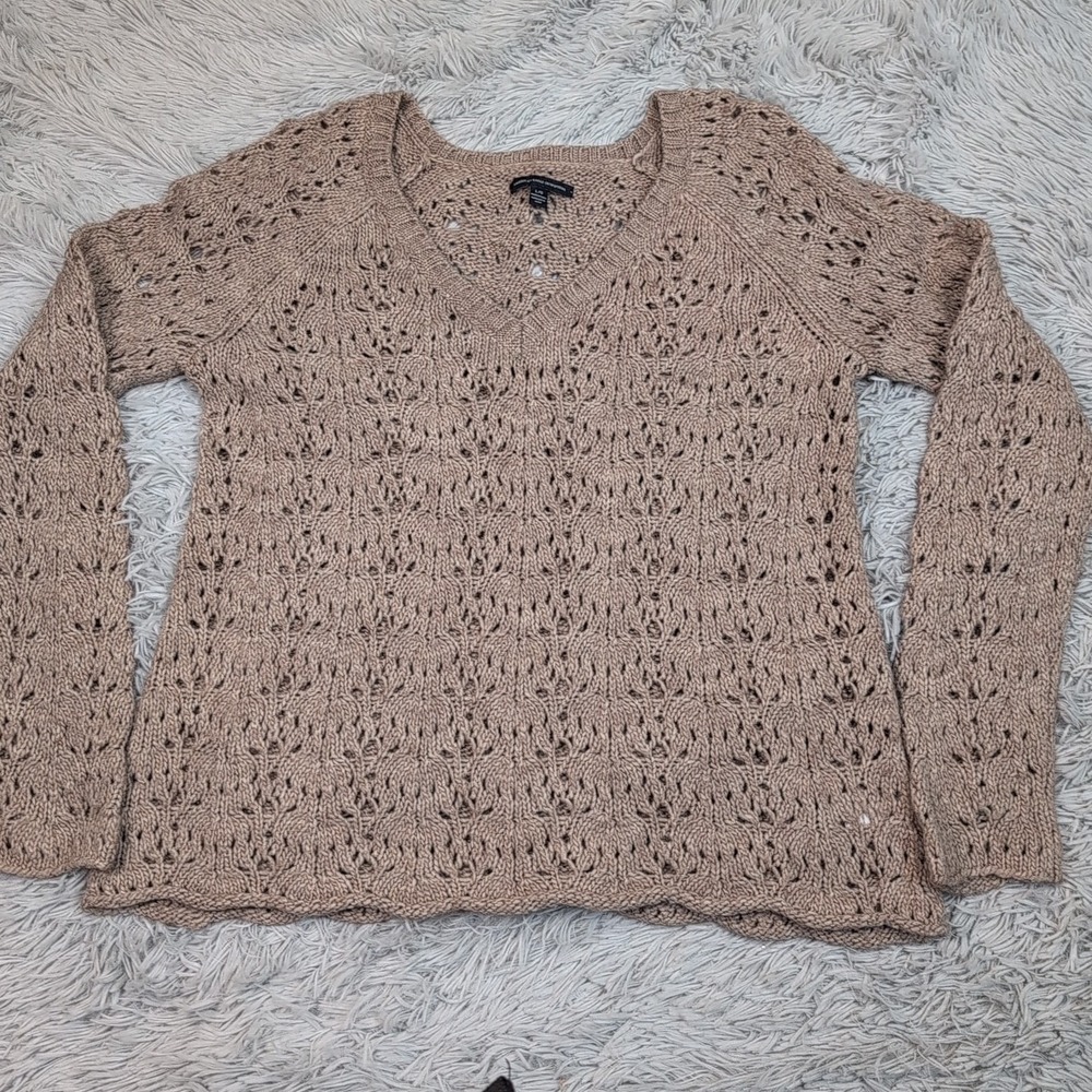 American Eagle Sweater Womens L Wool Blend Cozy Soft Comfort Sheer Casual